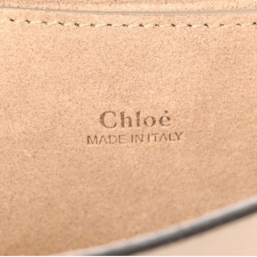 EUC CHLOE Calfskin Suede Mini Chain Faye Shoulder Bag Motty Grey comes with COA - Picture 13 of 14